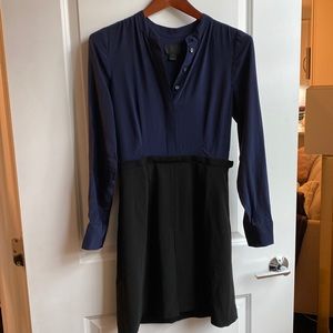 J.Crew two-toned mini dress navy and black size two